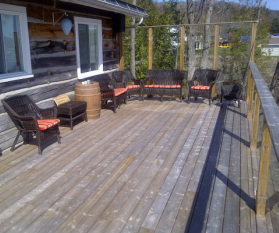 Rental Cabin Deck View