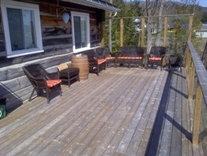 There is room for all of your friends and family on this 800 square foot deck. 